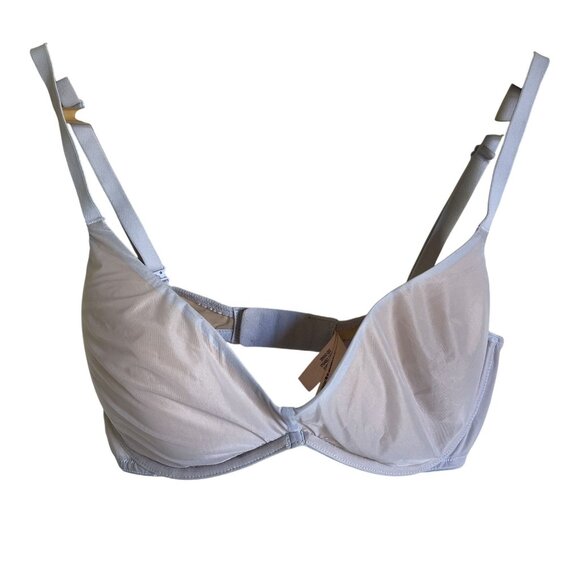 Victoria's Secret Underwire Plunge Bra 34C Dusty Blue - Picture 1 of 8